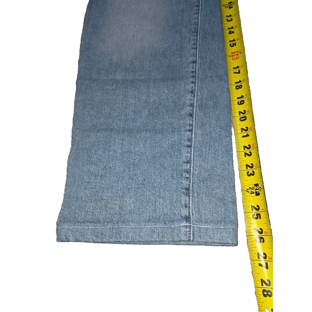 GAP 90's Loose Mid Rise cotton Cargo Jeans Women 24 Wide Leg Blue Denim A003268 - Picture 4 of 13